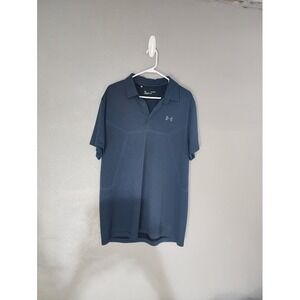 Under Amour Men's Vanish Golf Polo Shirt Size XL Loose Heat Gear Navy Blue